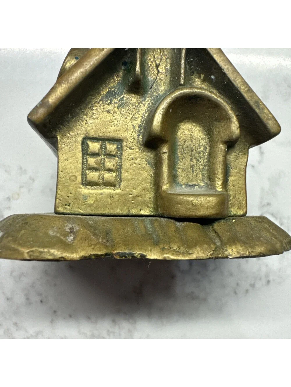 vintage cast brass cottage house